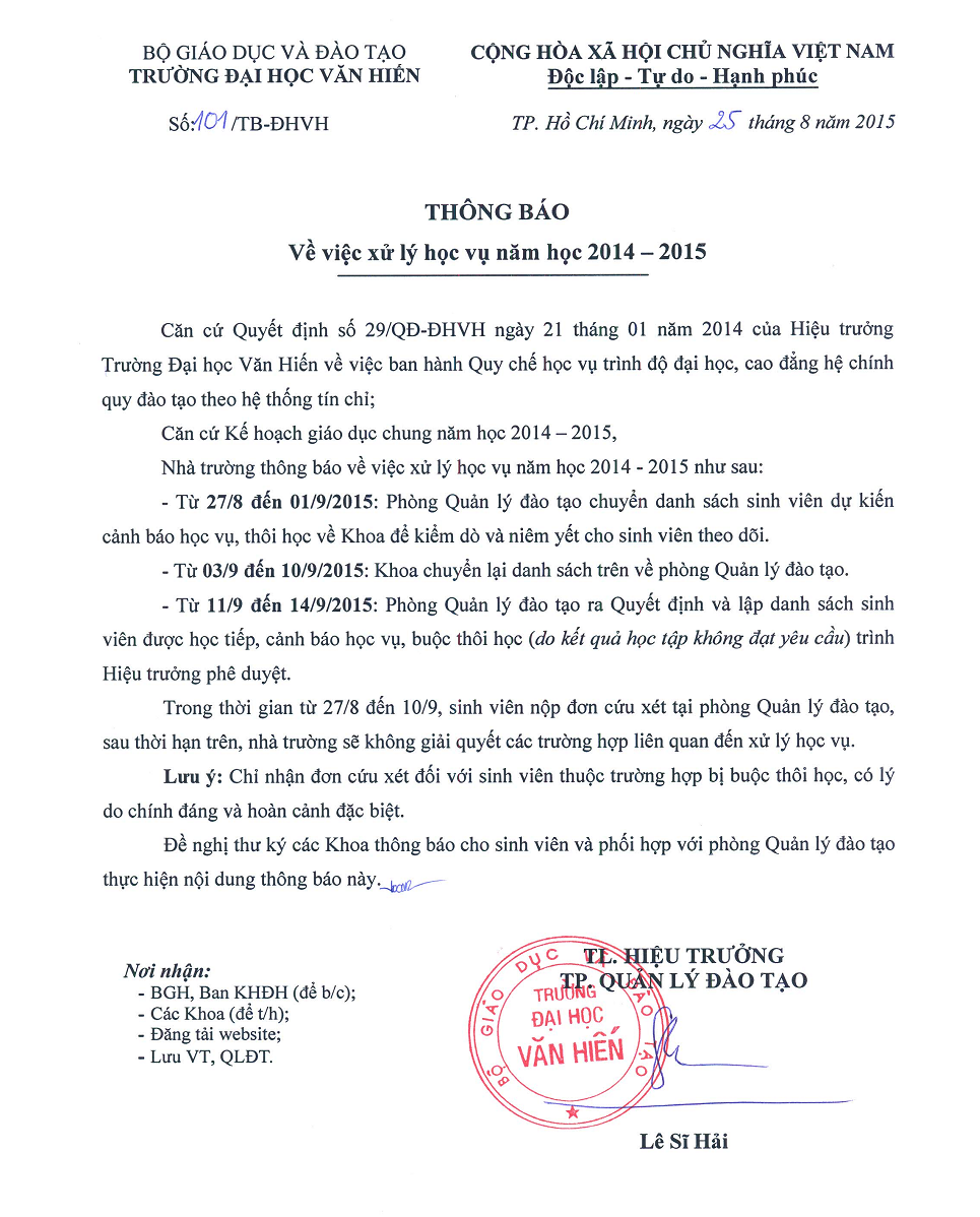 TB101 xu ly hoc vu