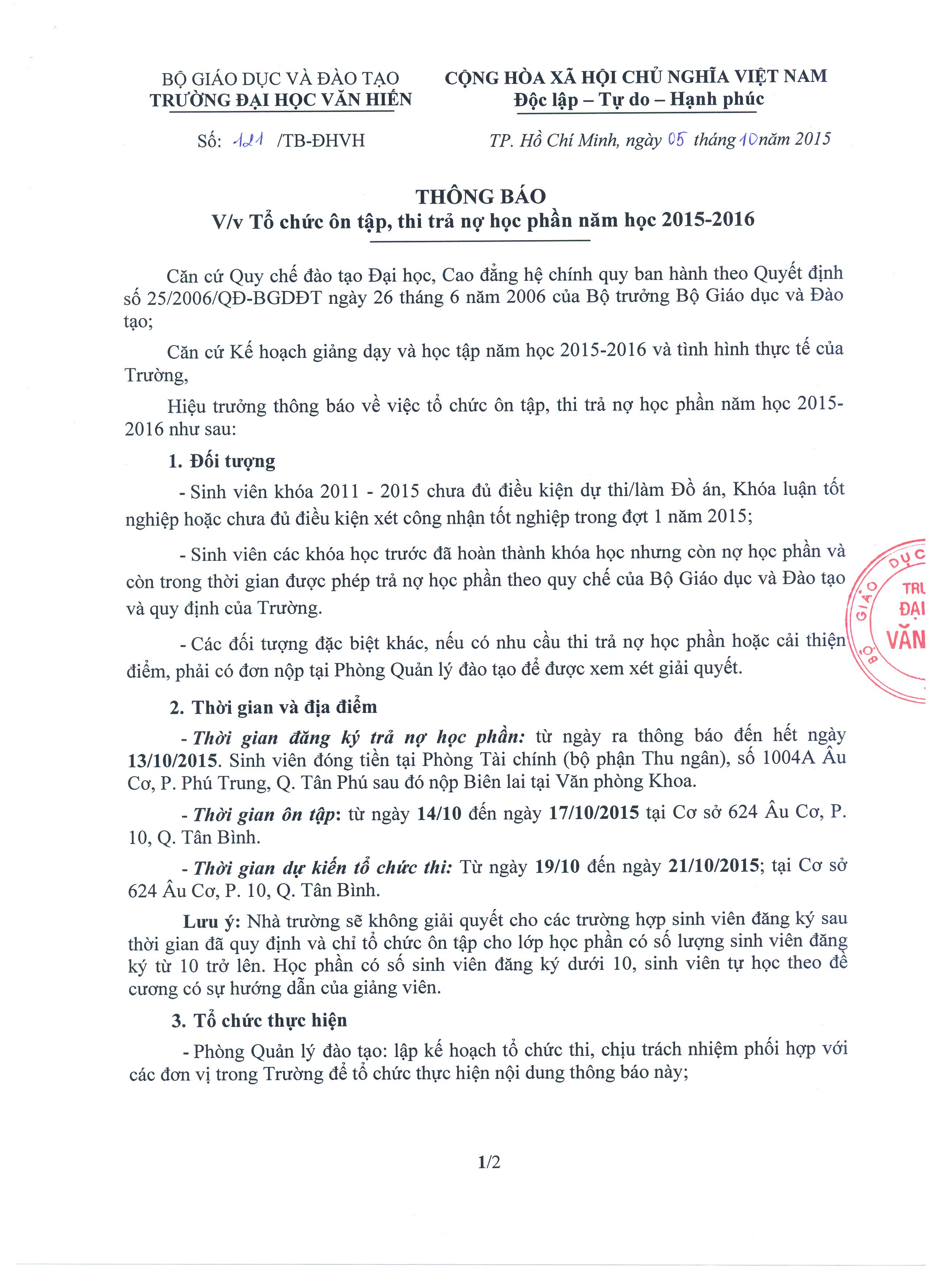 TB 121 vv to chuc on tap thi tra no hoc phan nam hoc 2015 2016 (2)_Page_1