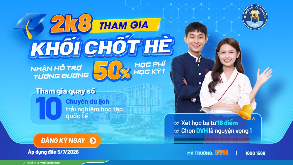 Chọn nguyện vọng 1 vào Văn Hiến, thí sinh nhận học bổng đến 80% học phí toàn khóa
