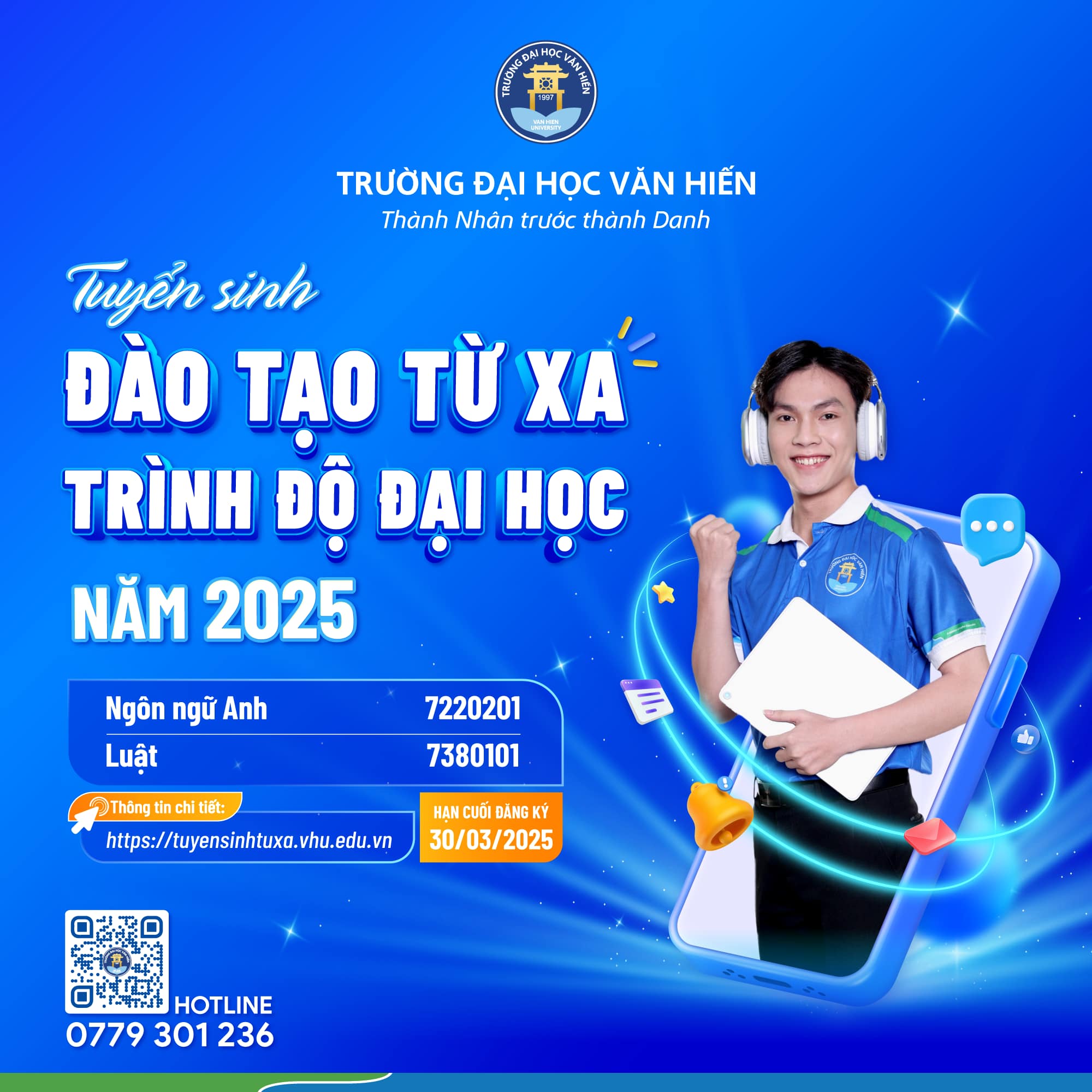 Học đại học linh hoạt thời gian với hệ đào tạo từ xa trình độ đại học – xét tuyển năm 2025 